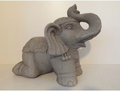 G969-G Garden olifant. Hoogte : 40 cm. Granite.