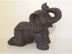 G969-DG Garden olifant. Hoogte : 40 cm. Dark-grey.