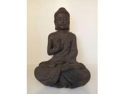 G817L-DG Garden boeddha abhayamudra. Hoogte 60 cm. Dark-grey.