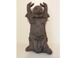 G660M-DG Garden boeddha hotei medium. Hoogte : 44 cm. Dark-grey.