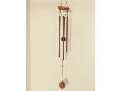 Y40-2015 Gong vierkant hout met 4 zwarte vierkante buisjes. Lengte : 78 cm.