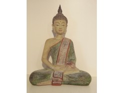 P1035748 Poly. Marble wood Thai buddha. Height : 41 cm.