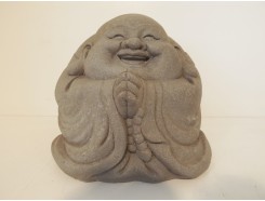 G643-G Garden boeddha lucky zittend. Hoogte : 20 cm. Granite.