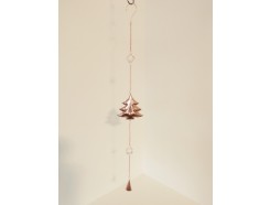 M5870270 Metal. Goud-koperen kerstboom met diamanten. Lengte 86 cm. Per 6 stuks verpakt. Prijs is per 6 stuks.