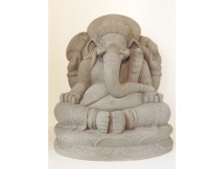 G1539-G Garden Ganesha XL. H x B : 65 x 54 cm. Granite.