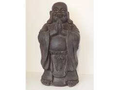 G1640-DG Garden lucky boeddha biddend. Hoogte : 59 cm. Dark-grey.