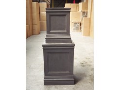 G461-DG Garden set van 2 pilaren/sokkels lxbxh : 40x40x57 en 52x52x75 cm. Dark-grey. Prijs is per set.