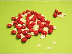 geluksboon Geluksboon 0,5 cm met olifantjes. Per 50 stuks verpakt. Prijs is per 50 stuks.